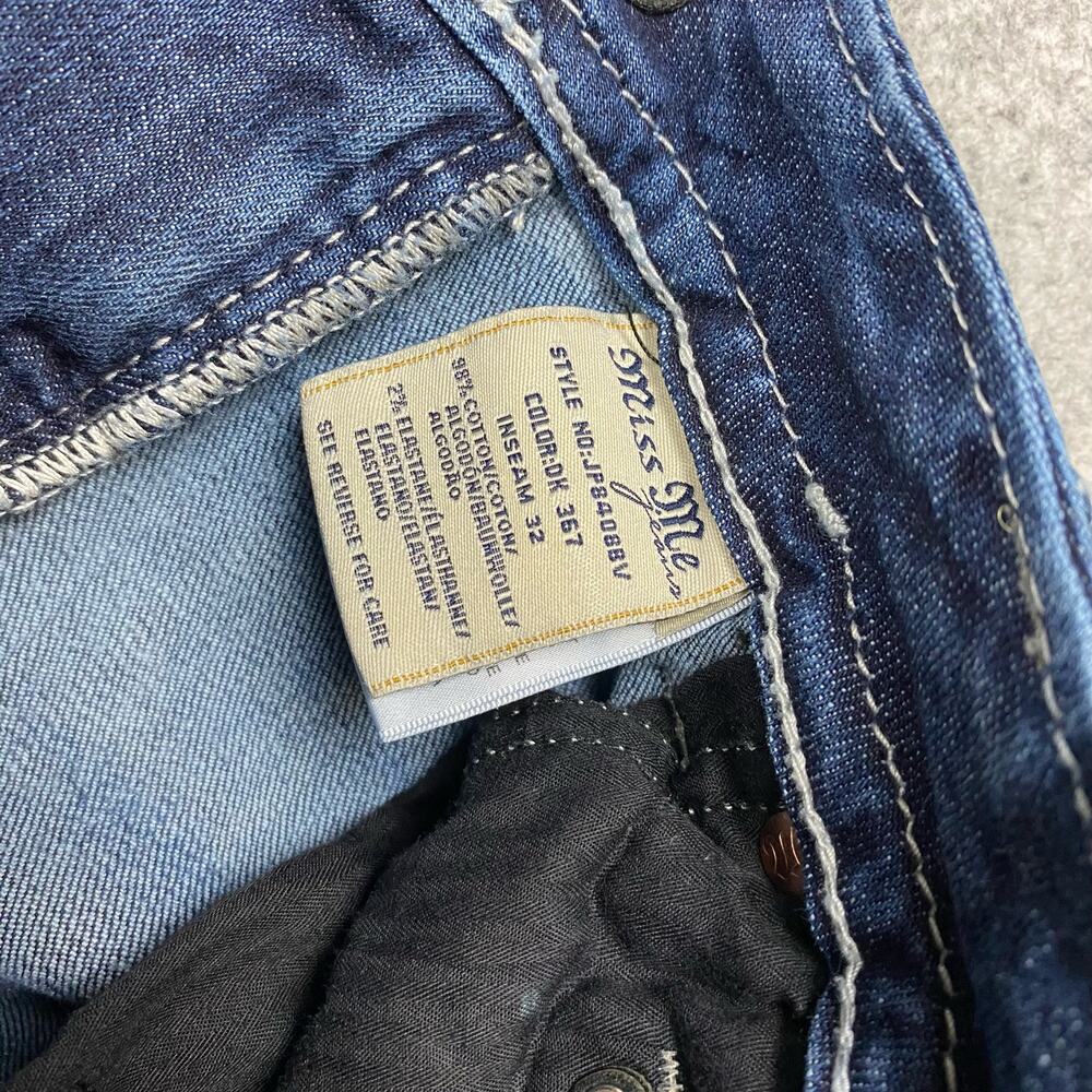 Miss Me Women's Straight Leg Jeans in Medium Blue Wash - Picture 12 of 16
